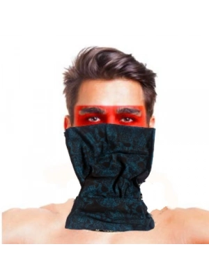 Baf Bandana Çoklu Kafatası Mavi Siyah Maske