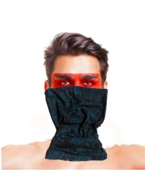 Baf Bandana Çoklu Kafatası Mavi Siyah Maske