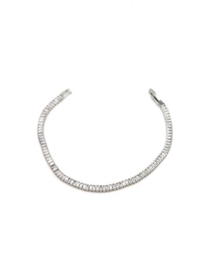 Baget Taşlı Bileklik - Gümüş