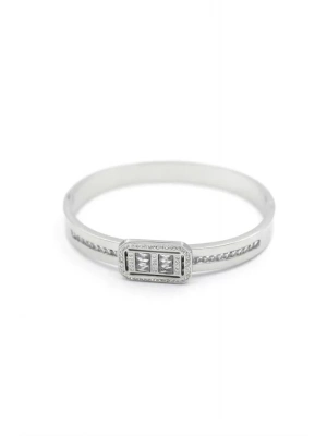 Baget Taşlı Bilezik - Gümüş