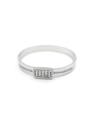 Baget Taşlı Bilezik - Gümüş