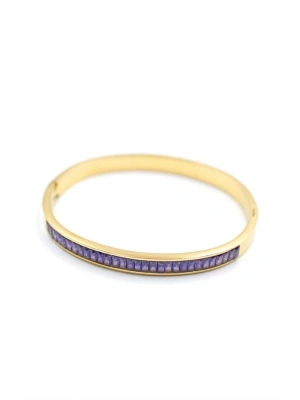 Baget Taşlı Bilezik - Mor