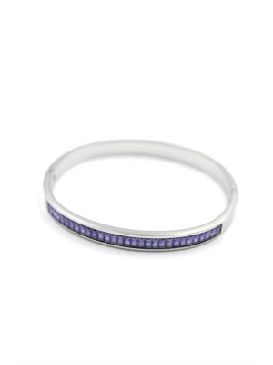 Baget Taşlı Bilezik - Mor