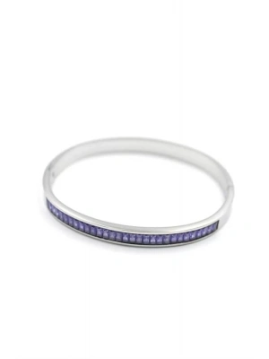 Baget Taşlı Bilezik - Mor