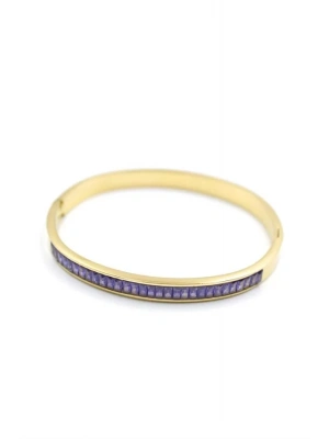 Baget Taşlı Bilezik - Mor