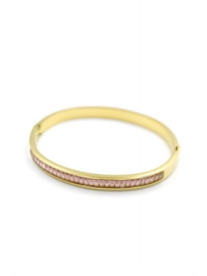 Baget Taşlı Bilezik - Pembe