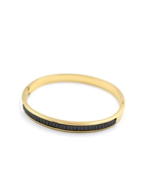 Baget Taşlı Bilezik - Siyah