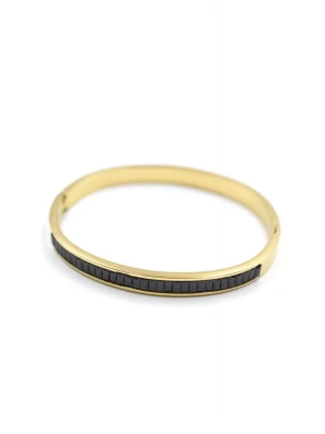 Baget Taşlı Bilezik - Siyah