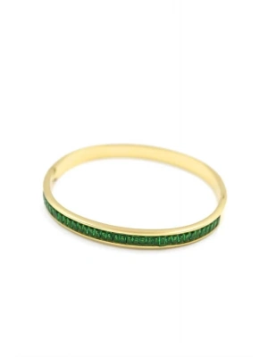 Baget Taşlı Bilezik - Yeşil