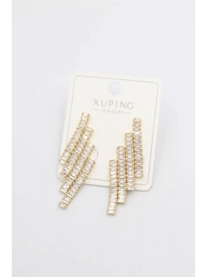 Baget Taşlı Küpe - Altın