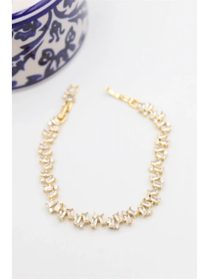 Baget Taşlı Xuping Vip Bileklik - Altın