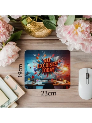 Bahaneleri Bırak Temalı Mouse Pad - 19x23 cm 2 mm Dikdörtgen İthal Baskılı Mouse Pad