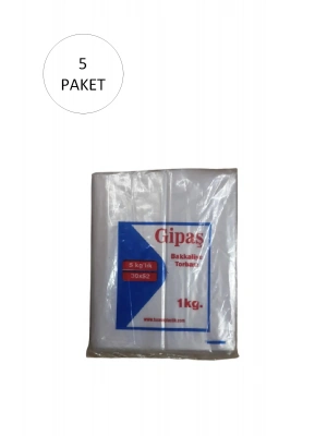 Bakkaliye Naylon Torba 5kg lık 30x52 cm 5 Paket (Takriben 550 Adet)