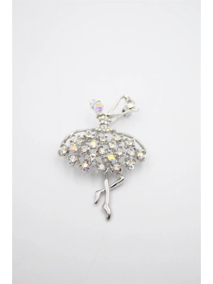 Balerin Broş - Gümüş