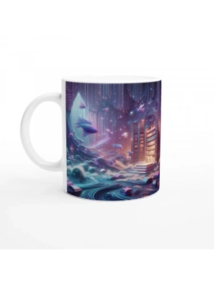 Balık Burcu Baskılı Kahve Kupası - Zodyak Kütüpanesi Vs4