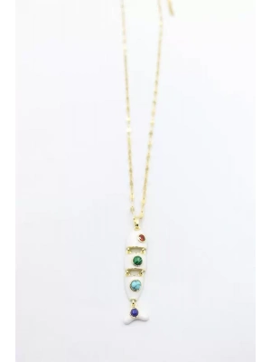 Balık Kolye - Beyaz