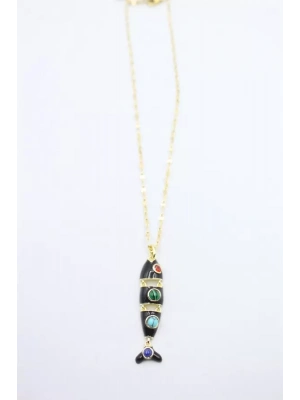 Balık Kolye - Siyah