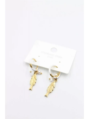 Balık Küpe - Beyaz