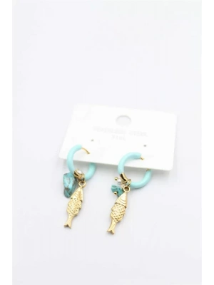 Balık Küpe - Turkuaz