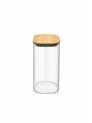 Bambu Kapaklı Cam Kavanoz 65X90 Royaleks-KVN31