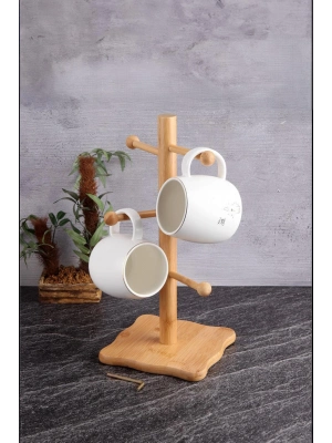 Bambu Kupa Askılığı 16x16x35 cm