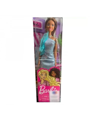 Barbie Pırıltılı Bebekler Mavi Elbiseli - T7580-HJR95