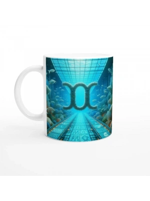Başak Burcu Baskılı Kahve Kupası - Astral Denizaltı Dünyası Vs3