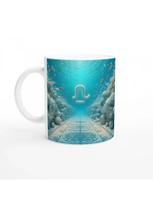 Başak Burcu Baskılı Kahve Kupası - Astral Denizaltı Dünyası Vs4