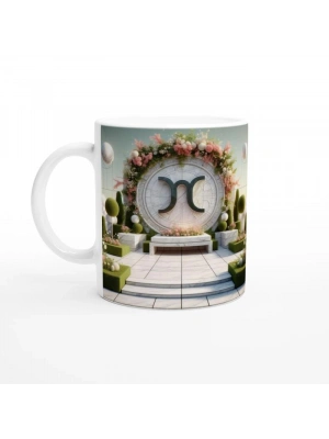 Başak Burcu Baskılı Kahve Kupası - Elementsel Doğa Krallığı Temalı Vs2