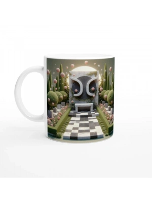 Başak Burcu Baskılı Kahve Kupası - Elementsel Doğa Krallığı Temalı Vs4