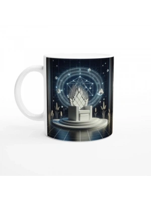 Başak Burcu Baskılı Kahve Kupası - Galaktik Taht Odası Temalı Vs2