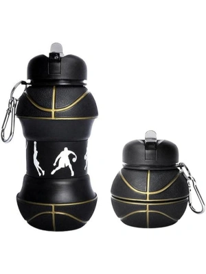 Basketbol Topu Tasarımlı Akordiyon Su Şişesi