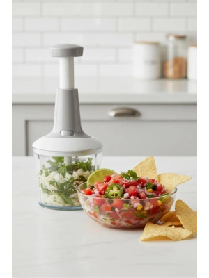 Basmali El Rondosu Sebze Meyve Doğrayıcı 1 Lt 2 Parça