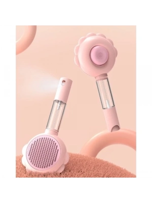 Basmalı Telli  Su Sprey Hazneli Hayvan Fırçası Çift 2in 1