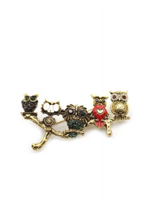 Baykuş Broş - ÇOK RENKLİ