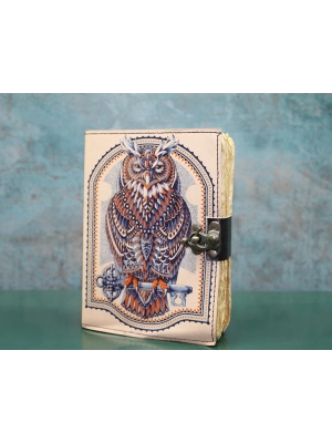 Baykuşlu Deri Defter Model 3