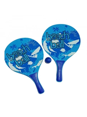 Beach Ball Tahta Raket - 3394 - Mavi