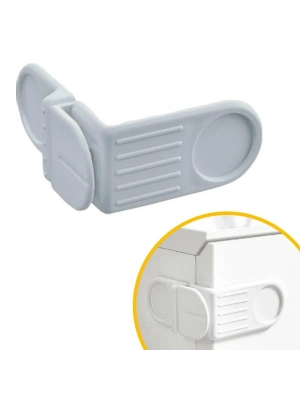 ®  Bebek Çocuk Güvenlik Çekmece ve Dolap İçin Kendiliğinde Yapışkanlı Vidasız Köşe Kapak Kilidi