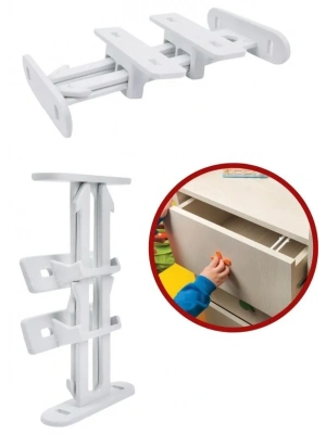 Bebek Çocuk Koruma Kilidi - Dolap Çekmece Kilidi Sürgülü Kilit