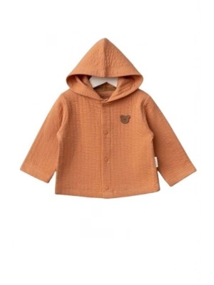 Bebitof Kapüşonlu Bebek Hırka 80153 Kiremit