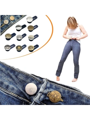 Beden Büyülten- Küçülten Düğme Seti 10 Adet Yedek Kot Düğme Seti