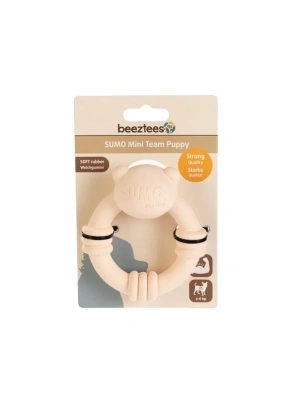 Beeztees Sumo Mini Dental Halka Şeklinde Kauçuk Köpek Oyuncağı Xsmall Krem 10 Cm