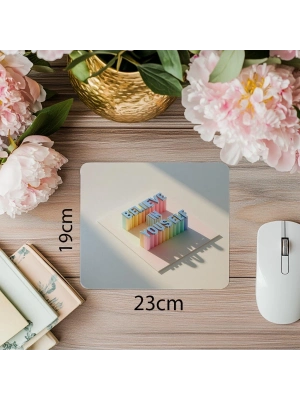 Believe in Yourself Yazılı Parlak Mousepad - 19x23 cm 2 mm Dikdörtgen İthal Baskılı Mouse Pad