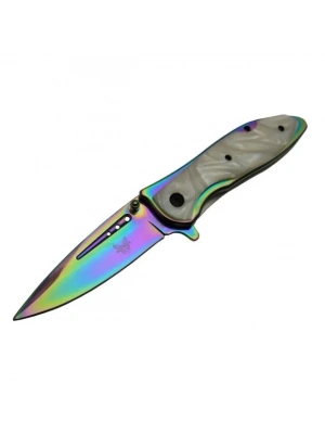 Benchmade Da76-1 Çakı Renkli Sedef 20 Cm Manuel, Kemerlikli