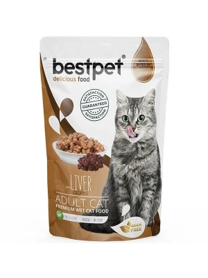 BestPet Adult Jelly Pouch Ciğerli Yaş Kedi Maması 1 Adet 85 Gr