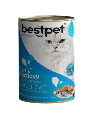 Bestpet Ton Balıklı ve Hamsili Gravy Yetişkin Konserve Kedi Maması 1 Adet 400 Gr