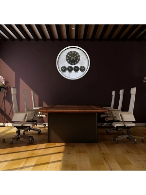 ® Beyaz 52 Cm Zarif Dünya Saati