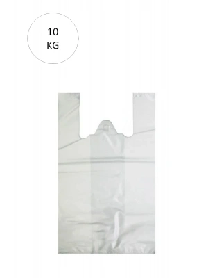 Beyaz Atlet Poşet Büyük Boy 32x57 cm Takriben 720 Adet 10 Kg