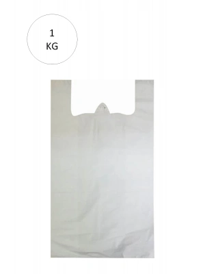 Beyaz Atlet Poşet Mini Boy 20x34 cm Takriben 235 Adet 1 Kg