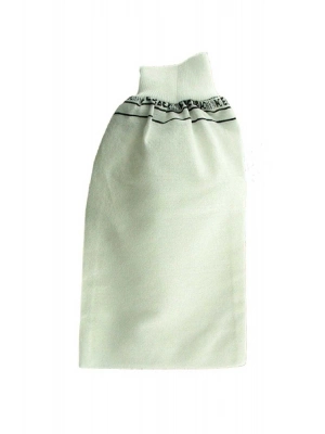 Beyaz Banyo Hamam Kesesi Lastikli 25x17 Cm